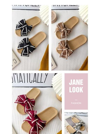 Damen Sommer Leinen Schleife Hausschuhe - Vielseitige Indoor & Outdoor Weichsohle 2025 Edition