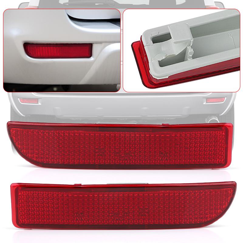 Auto Left Right Rear Bumper Reflector Light Cover Red Fog Lamp Light Trim For Toyota RAV4 2006 2007 2008 2009 2010 2011 2012