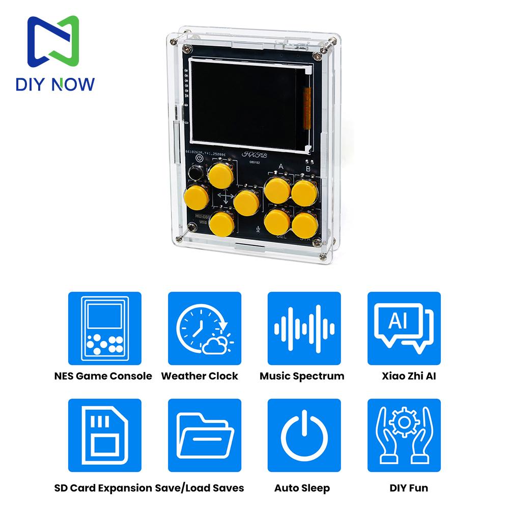 Game Console Electronic DIY kit Handheld Device Weather Display and Clock XiaoZhi AI Robot Soldering Practice Game Console kit