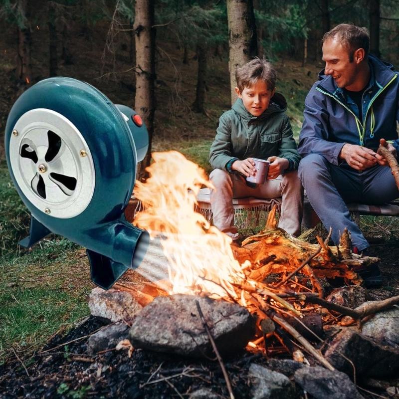 High Efficiency Outdoor Barbecue 48V 80W Metal Air Blower for Campfire Popcorn Maker Outdoor Cooking Tricycle Compatible