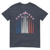 Patriotic Fighter Jets Usa Flag Red White Blue 4th Of July Tshirt