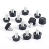 10Pc M6*10mm Thread Height Adjustable Leveling Chair Leg Feet Furniture Mat Screw-in Base Sofa Bed Cabinet Table Floor Protector
