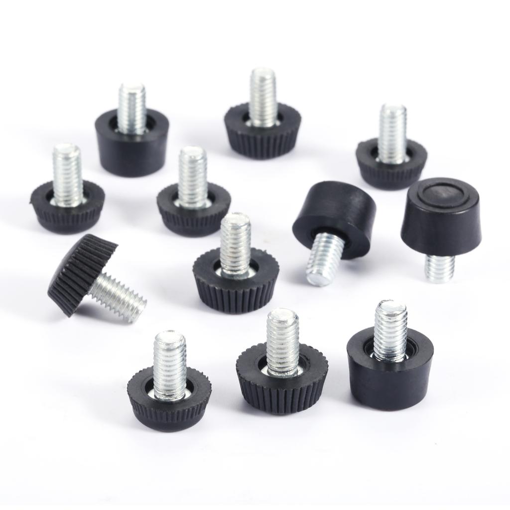 10Pc M6*10mm Thread Height Adjustable Leveling Chair Leg Feet Furniture Mat Screw-in Base Sofa Bed Cabinet Table Floor Protector