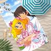 Anime Candy Candy Towel Polyester Beach Towel Quick Dry Sand Free Bath Towel for Summer Pool Travel Vacation