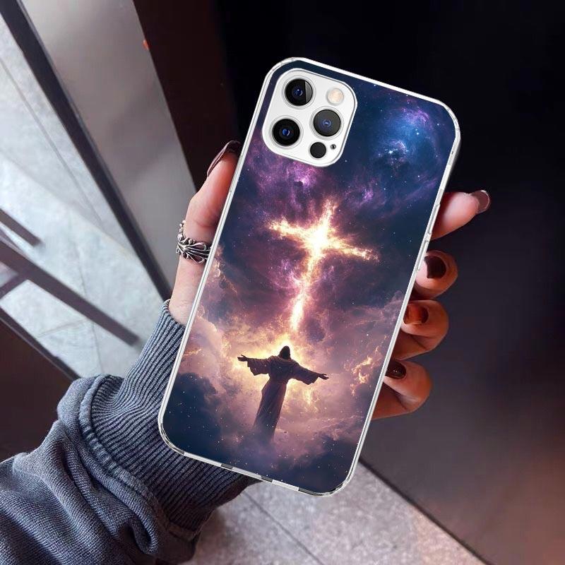 

Jesus Bible Phone Case For iPhone 17 Air 11 13 Mini 14 15 Plus 16 12 Pro Max 16E SE 7 8 Pattern Soft TPU Back Cover 13 12 Mini iPhone 7(8)SE