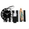 Large Wall Clock Acrylic Silent Modern Statue Mary Figurine Religious Collection