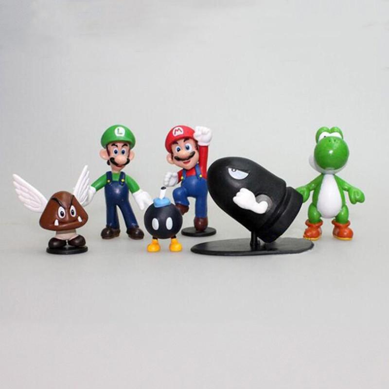 6 Super Mario hand Super Mario Mario boxed doll ornaments boy gift