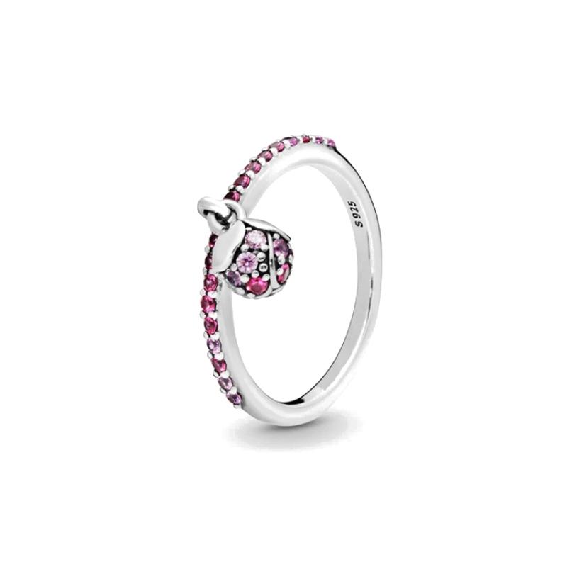 S925 Silver Eternity Band Ring For Women Full Color Zircon Butterfly Crown Firefly Minimalist Stackable Design Wedding Jewelry