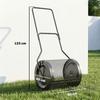 Compost Spreader, 20" Peat Moss Spreader with Detachable U-Shaped Handle and Metal Mesh Basket