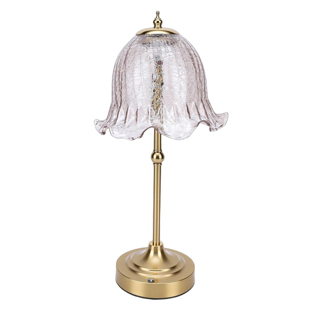Cordless Table Lamp Glass Lamp Shade European Decorative Touch Table Lamp Night Light for Bedside Night Stand