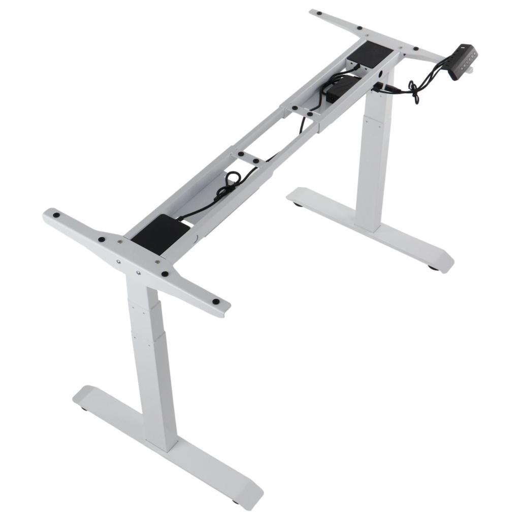 Metal desk (table) frame with electric height adjustment, electric PRATO 04-3T/W WHITE