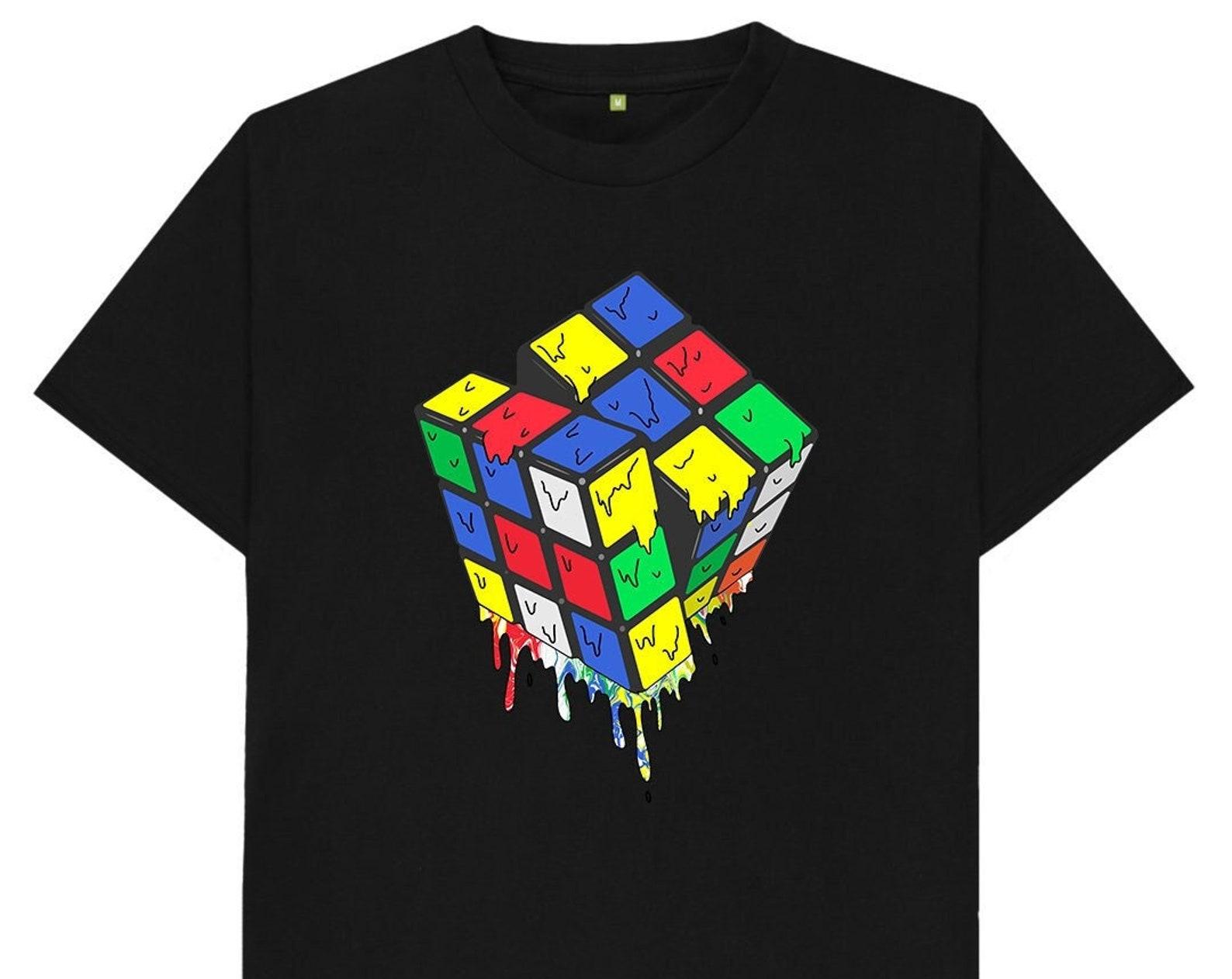 Melting Rubix Cube T shirt 2XL