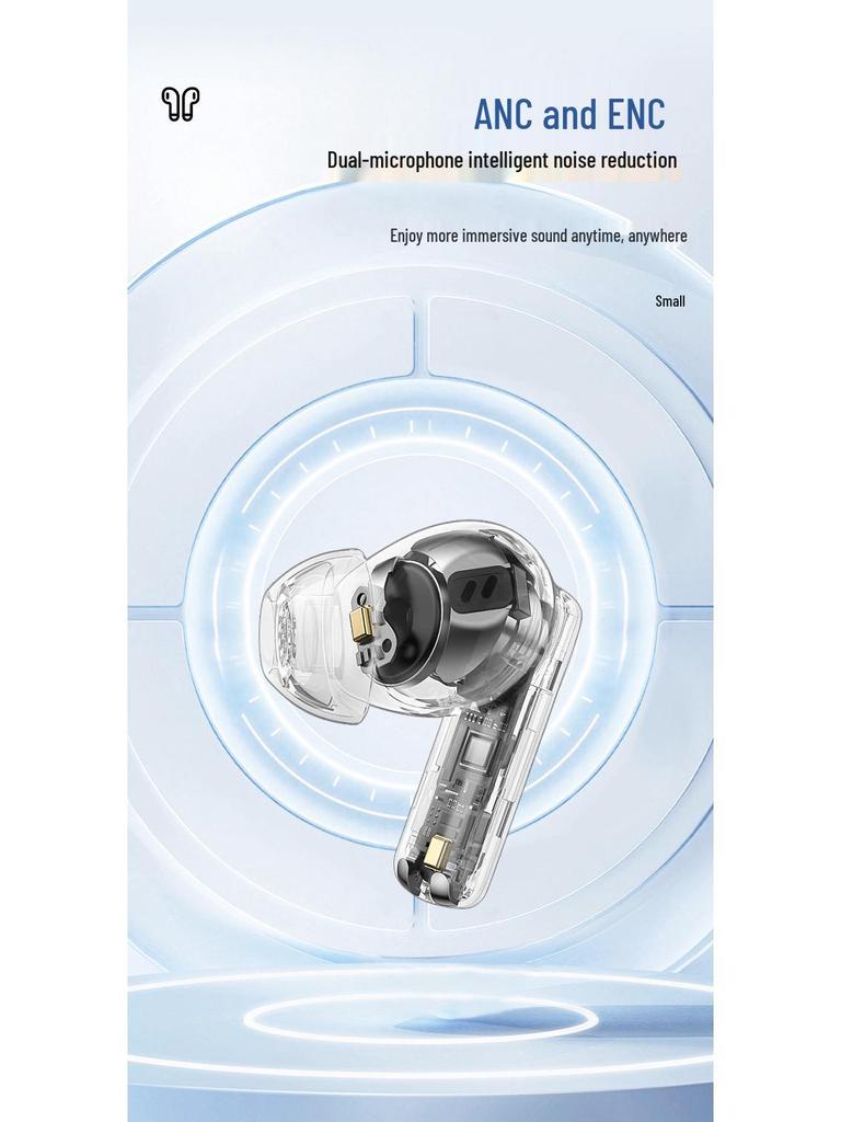 ANC+ENC Dual-Mic Wireless Bluetooth Earbuds with Intelligent Noise Cancellation, Long Battery Life, and Superior Sound Quality