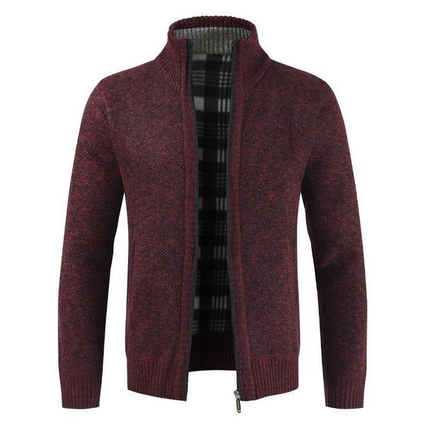 Cardigan da uomo maglioni primavera autunno maglione da uomo maschio solido moda vestibilità spessa sottile tenere caldo maglione casual cappotto da uomo invernale