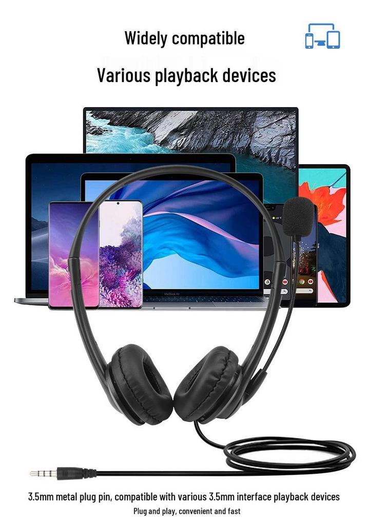 In-Stock Wired Over-Ear Headphones with Microphone and USB Type-C Adapter