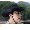 Sunscreen bucket hat men's big head circumference hat men's summer outdoor climbing sun hat climbing hat cowboy hat new