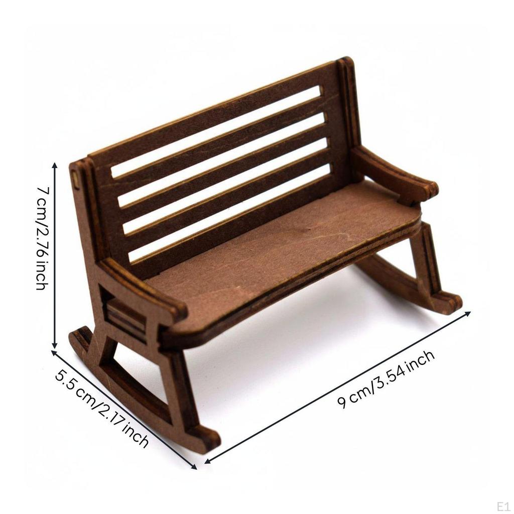Miniature Wooden Furniture Compact Size Dollhouse Scene Decoration DIY Project