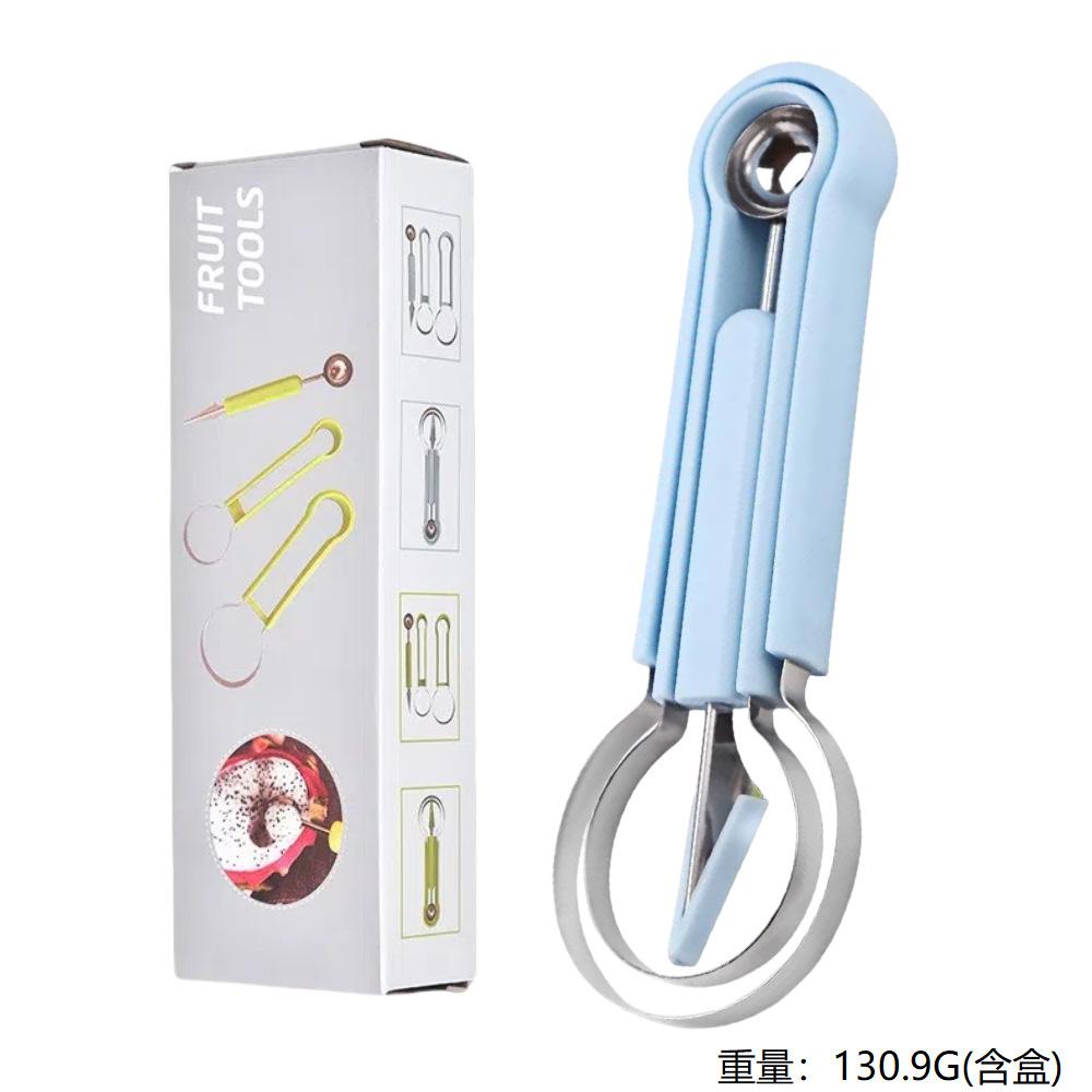 3 In 1 Fruit Cutter Scoop Watermelon Slicer Cutter Carving Knife Fruit Dig Pulp Separator Fruit Platter Kitchen Gadgets