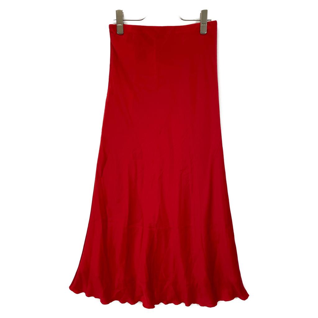 Whim Gazette WGZ1041501A0003 Red silk flare skirt skirt 36 RedUsed