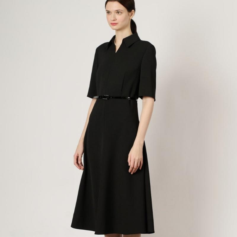 BCBG V Neck Collar Dress B4m3o606