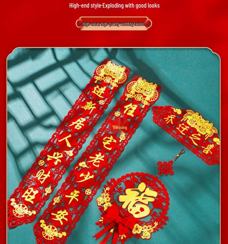 Magnetické uspořádání nového domova: Sada samolepek na dveře a dekorací na kolaudaci