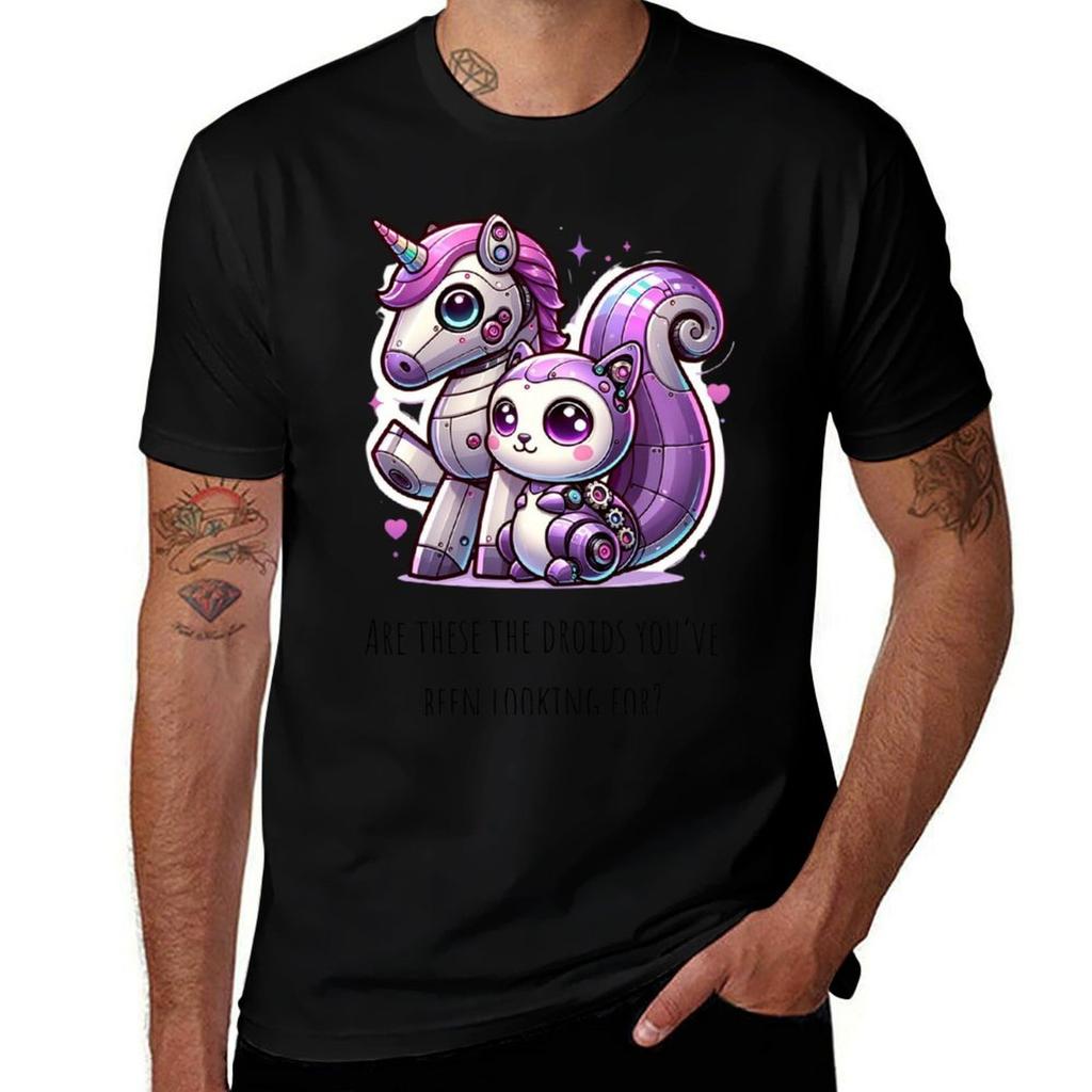 Lila Eichhörnchen und Einhorn-Droiden T-Shirt Schnelltrocknendes Angel-T-Shirt