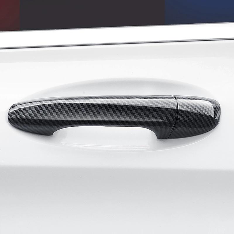 Exterior Door Handle Cover Sticker For Mercedes Benz A B C E GLC Class W177 W247 W205 W213 X253 LHD Carbon Color Car Accessories
