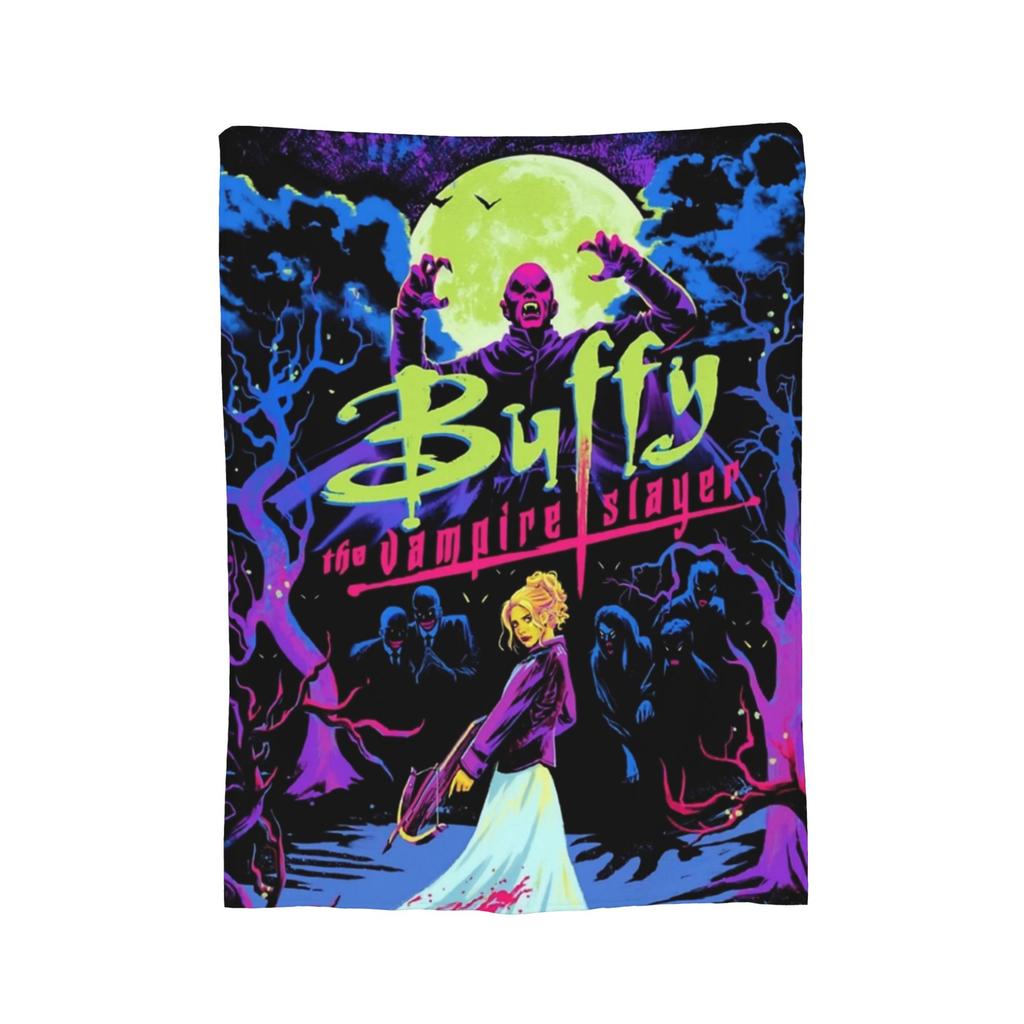 Buffy the Vampire Slayer Horror Blankets  Flannel Funny Soft Throw Blanket for Bedding Lounge Spring/Autumn,