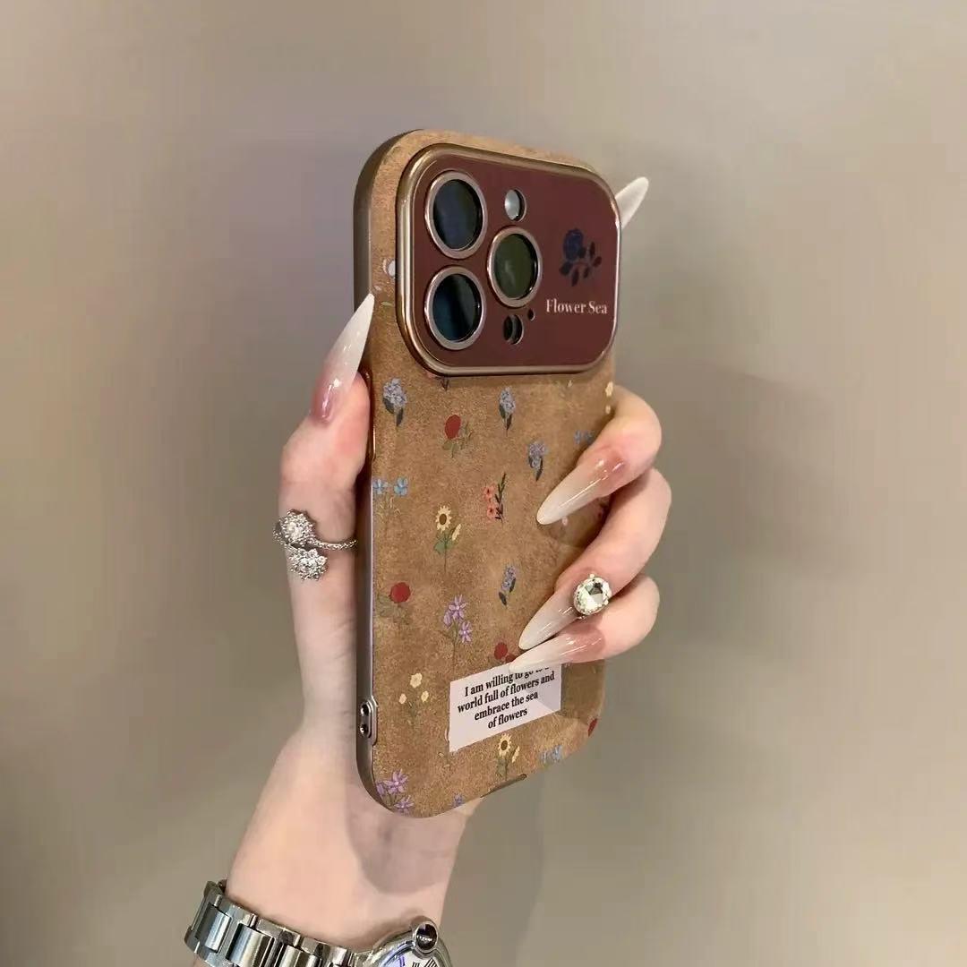 Year of the Horse Floral Leather Case for iPhone 12-16 Pro Max iPhone 16 Pro Max