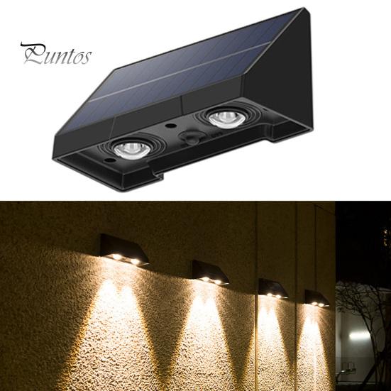 Solar Courtyard Lighting Fence Light, Outdoor Wall Washer Waterproof Energy-saving Lights Lamp, Garden Street Balcony Yard Stairs Decor Solar-powered