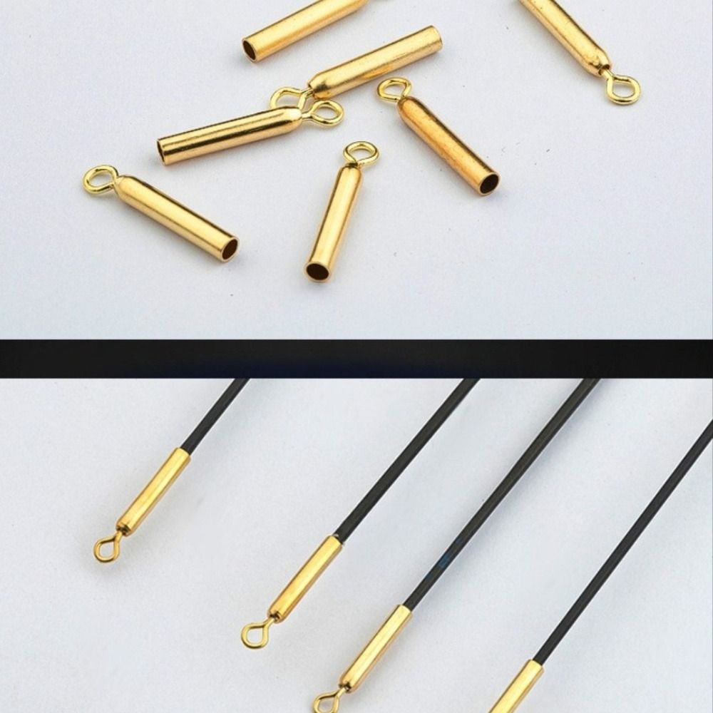 10 Pcs Freely Rotating Coppper Fishing Float Holders Fishing Line Fixed Tube Outdoor Fishing