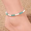 Bohemian beach beaded anklet, personalized handmade fashion temperament soft pottery foot decoration