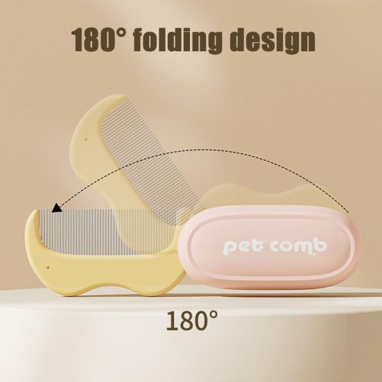 Foldable Cat Comb Flea Dirt Removal Cat Comb Reduce Shedding Versatile Pet Hair Comb Pet Grooming Tools
