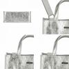 A4 Tote Bag with Shoulder Strap, Lightweight, Crossbody, EU Square Metallic-A 1032