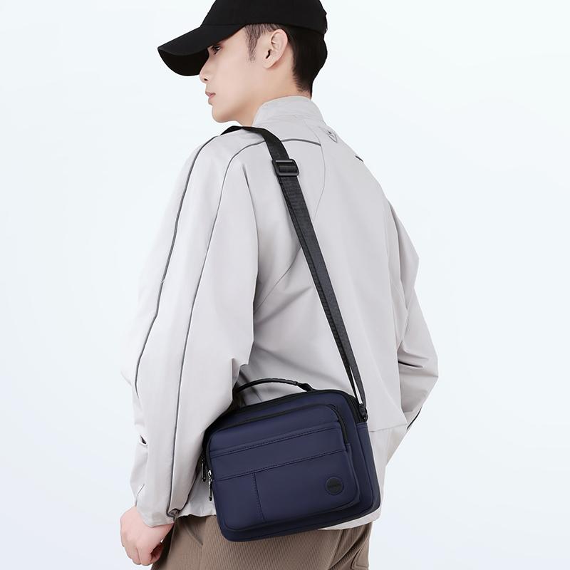 Men's Multi-Compartment Crossbody Bag – Adjustable Strap Business Shoulder Pack for Travel & Everyday Use