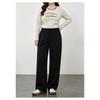 Plus Size Women Elastic High Waist Loose Straight Wide Leg Casual Pants