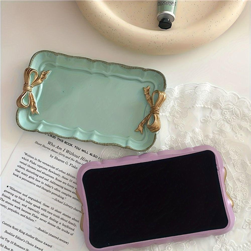 Stylish Rectangle Decorative Tray Lightweight Jewelry Tray Resin Storage Tray  Modern Home Decor