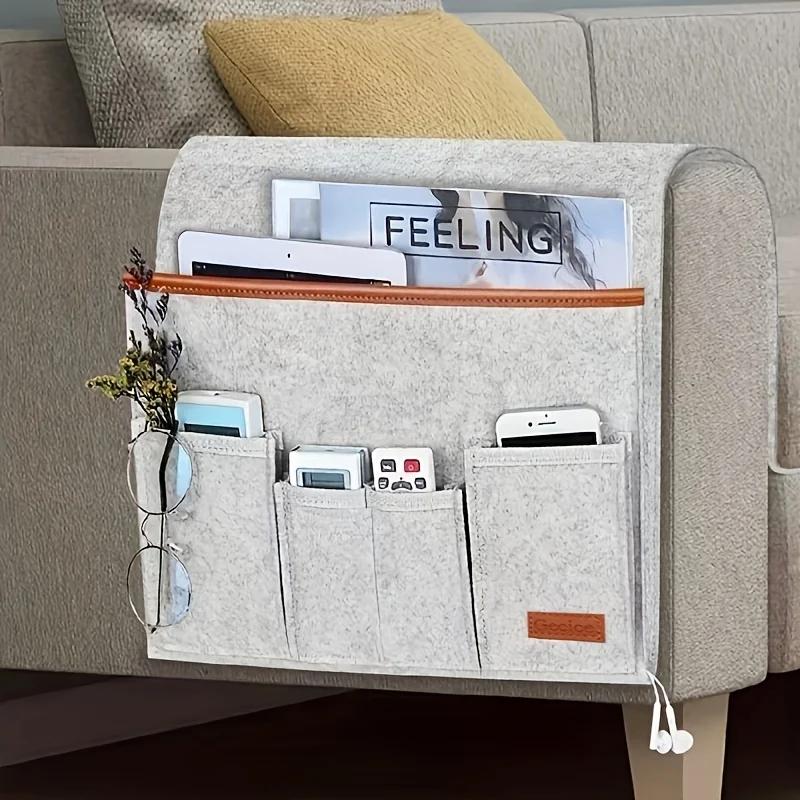 Sturdy Felt Hanging Organizer for Bedside & Dorm Rooms - Multi-Pocket Storage Pouch for Remote Control Books Essentials