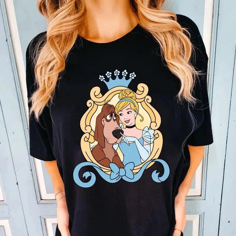 Cinderella And Bruno Coquette Bow Black T Shirt Unisex S