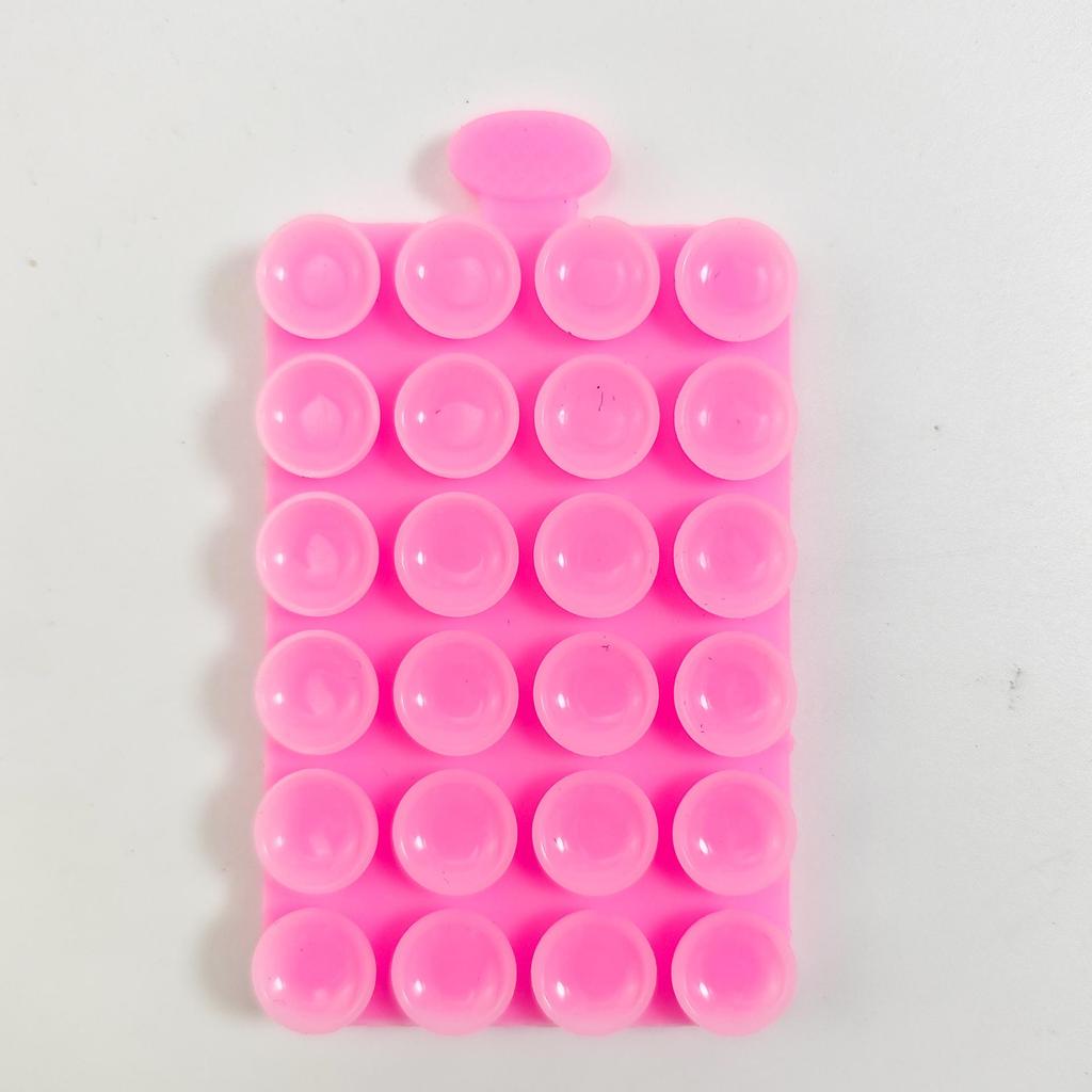 24-Piece Double-Sided Thick Silicone Suction Cups for Phone/Tablet Car Mount