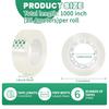 12 Rolls Clear Tape, Transparent Tape Refills, Gift Wrap Tape 3/4 Inch x 1000 Inch, Clear Tape Refill Rolls for Gift Wrapping, Home, School Office