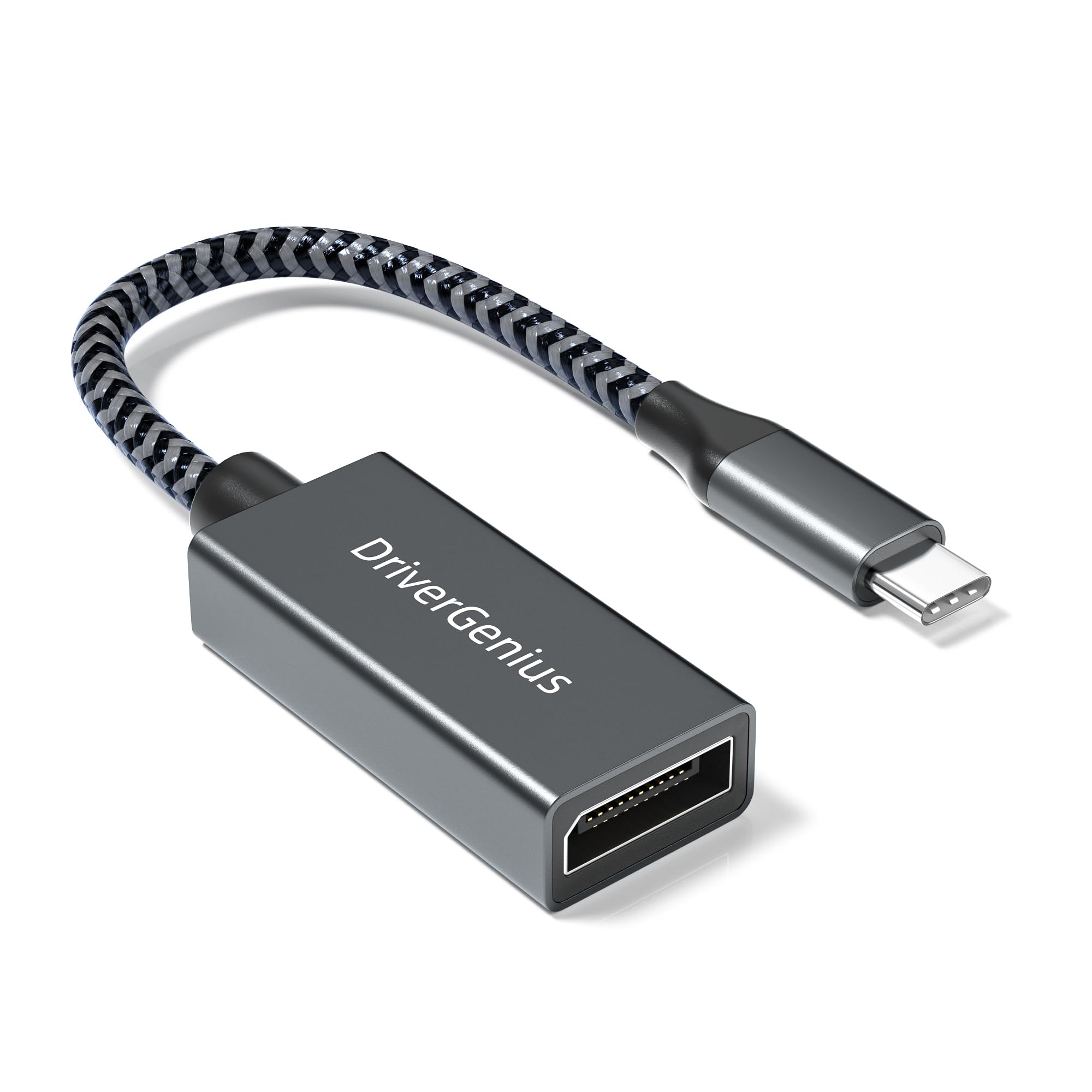 

Кабель-адаптер DriverGenius ApeX Pro Series to DisplayPort, совместимый с игрой и нейлоновой оплеткой, металлический разъем, 0,2 м USB-C 8K/60 Гц (Мужской женский) - чёрный