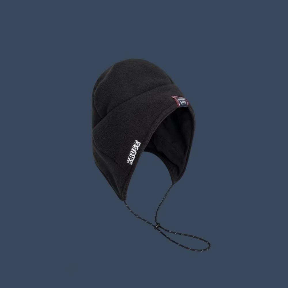 

Флісові хутряні шапки Повсякденні бомбери Універсальні захисні навушники Осінь Зима чорний