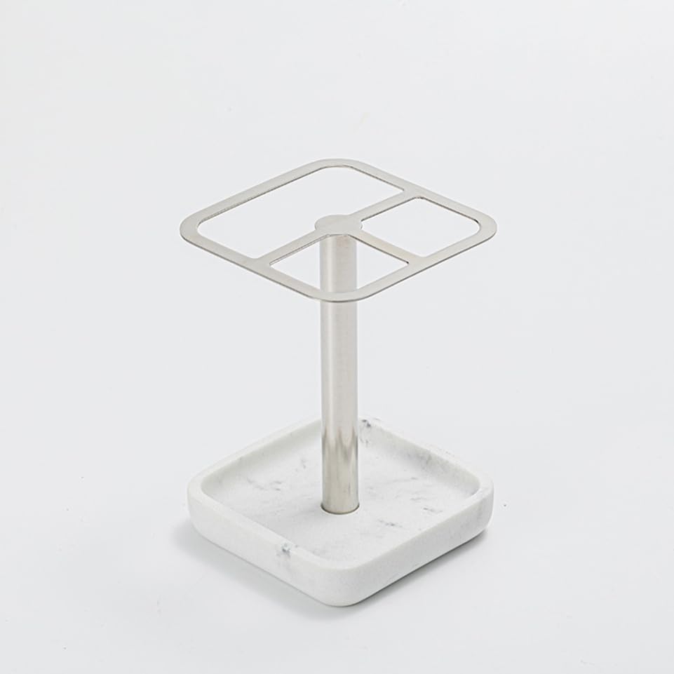 PRETYZOOM Toothbrush Holder Stand Multi Functional Toothbrush Holder Organizer Stainless Steel Desktop Braces Shower Toothbrush Toothpaste Holder for