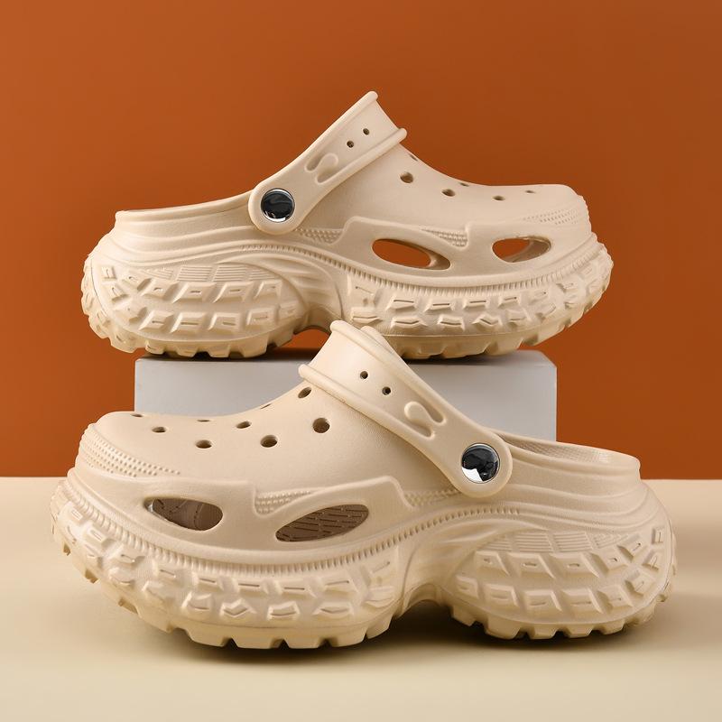 Hole shoes women wear one-word women's sandals women's cool slippers women's beach shoes women's bag head dragging women's EVA slippers