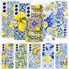 Handyhülle mit mediterranem Zitronenmuster für Samsung Galaxy S26 Ultra, S23, S24, S25 Edge, S20 FE, S21, S22 Plus, weiche Schutzhülle mit Aufdruck