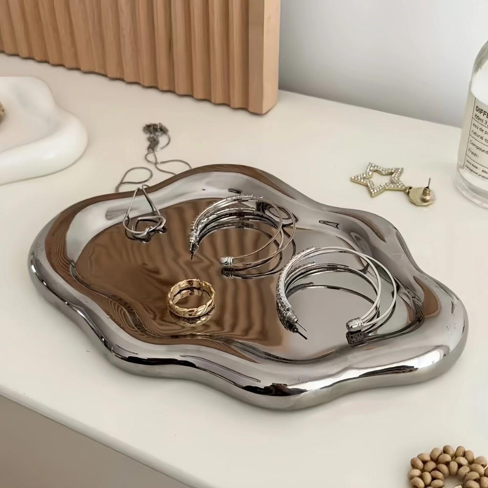 Mini Jewelry Tray Cloud Shape Jewelry Display Plate Ins Storage Plate  Watches/Keys Storage