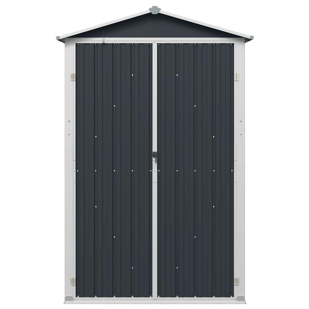 Vidaxl Garden Shed, Anthracite, 116X45X175 Cm, Galvanized Steel