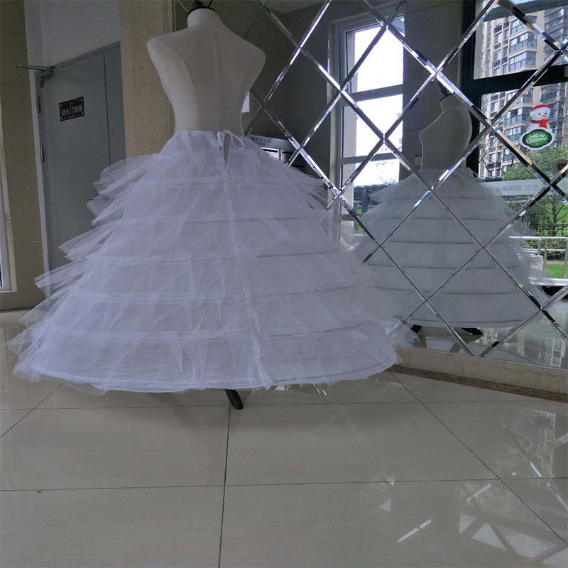 Super Puffy Bridal Evening Gown Petticoat with Adjustable Six-Bone Crinoline and 6 Mesh Hoop Skirt