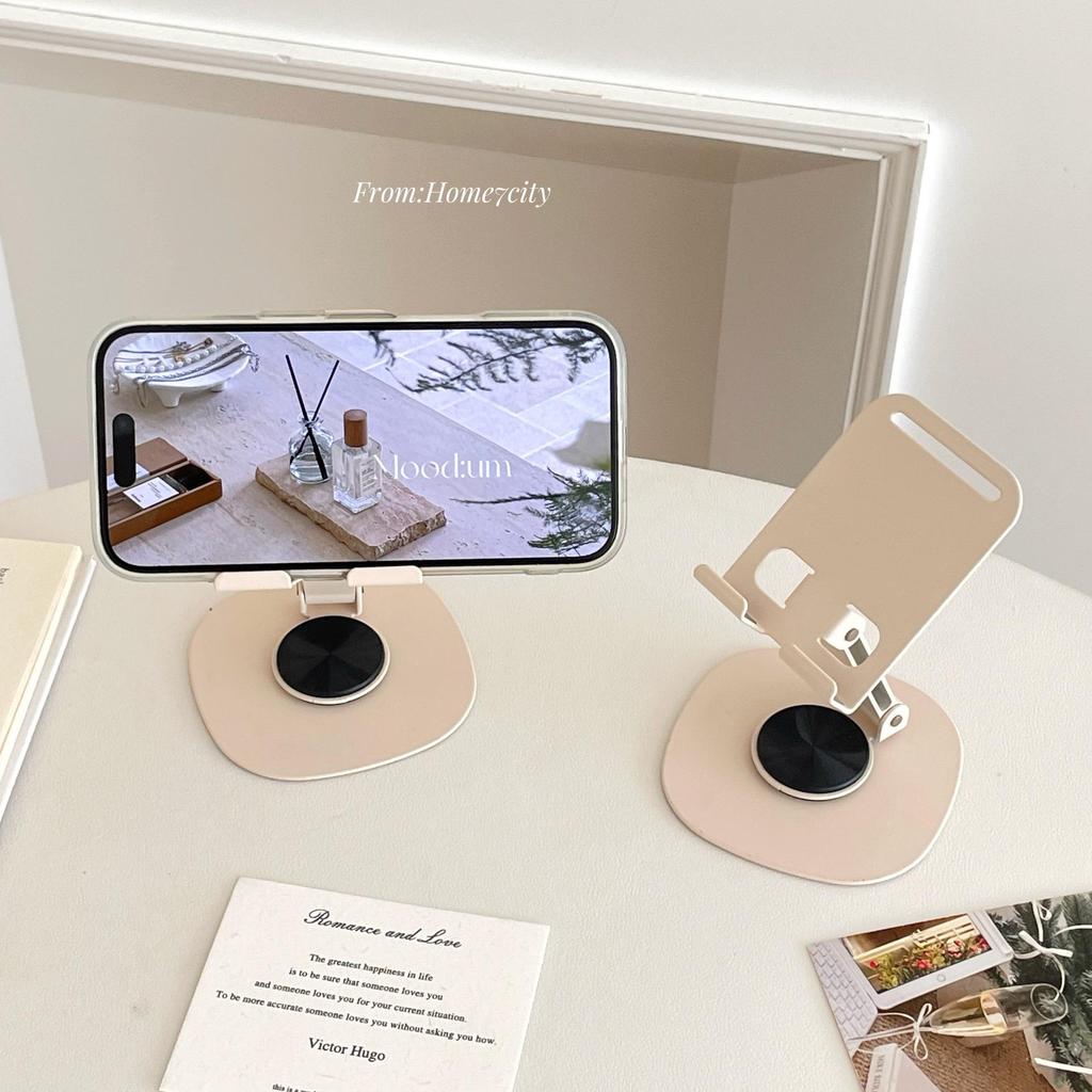 Adjustable Metal Phone & Tablet Holder - Foldable Stand for Desktop & Live Streaming